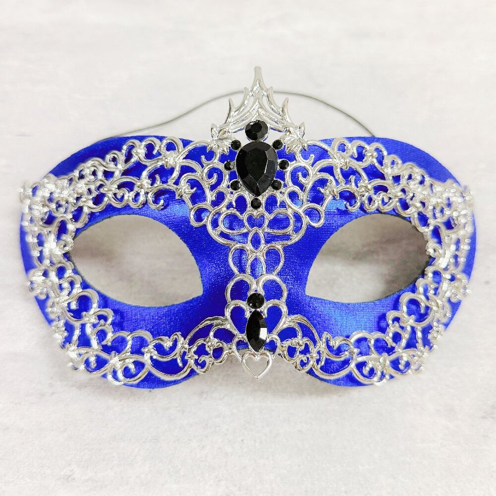 Silver blue mask, Masquerade mask, Cosplay mask, Masquerade ball mask, Prom mask